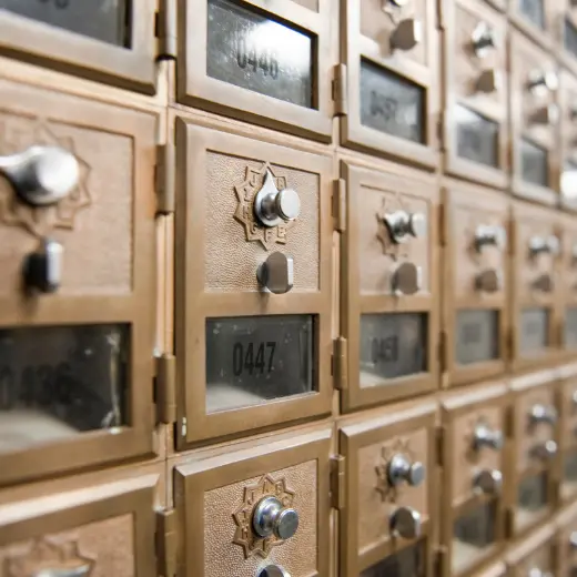 Mailboxes in store